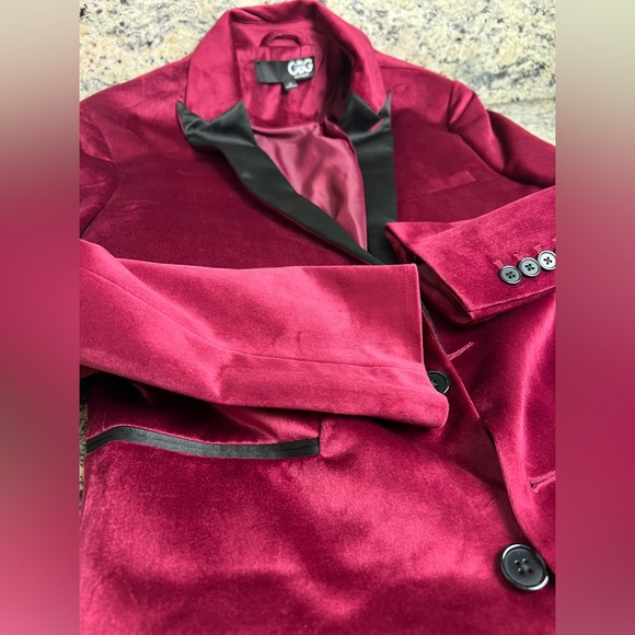 Red velvet dinner jacket 40 R - Picture 4 of 8